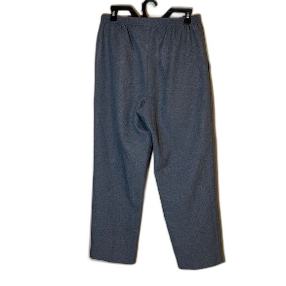 Blair Classic Polyester Charcoal Gray Pull-on Slacks Pants Elastic Grandma 14P - Picture 2 of 3